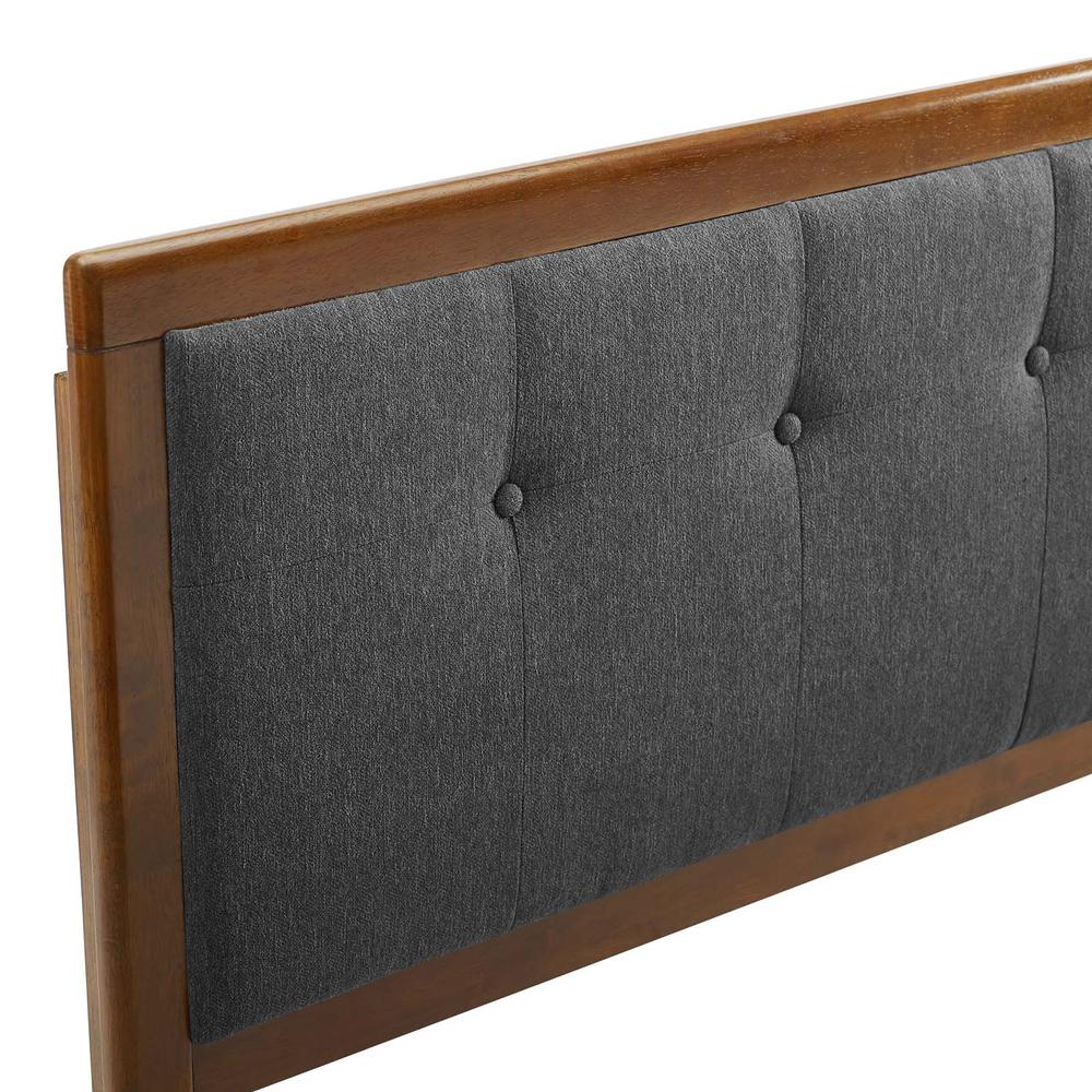 Draper Tufted Queen Fabric and Wood Headboard - Walnut Charcoal MOD-6226-WAL-CHA. Picture 3