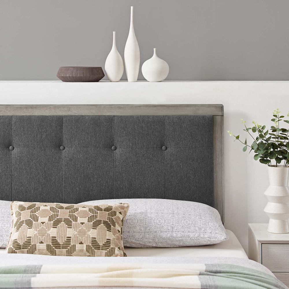 Draper Tufted King Fabric and Wood Headboard - Gray Charcoal MOD-6227-GRY-CHA. Picture 8