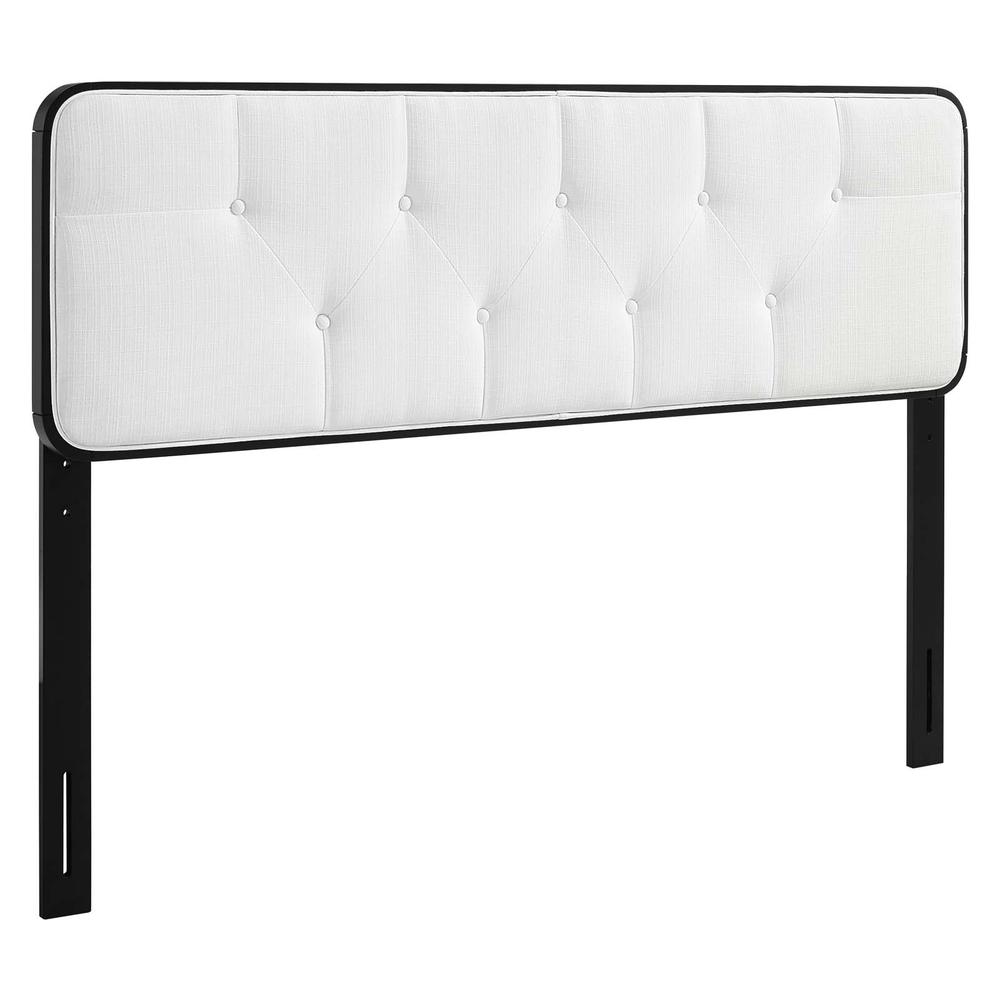 Collins Tufted Twin Fabric and Wood Headboard - Black White MOD-6232-BLK-WHI. The main picture.