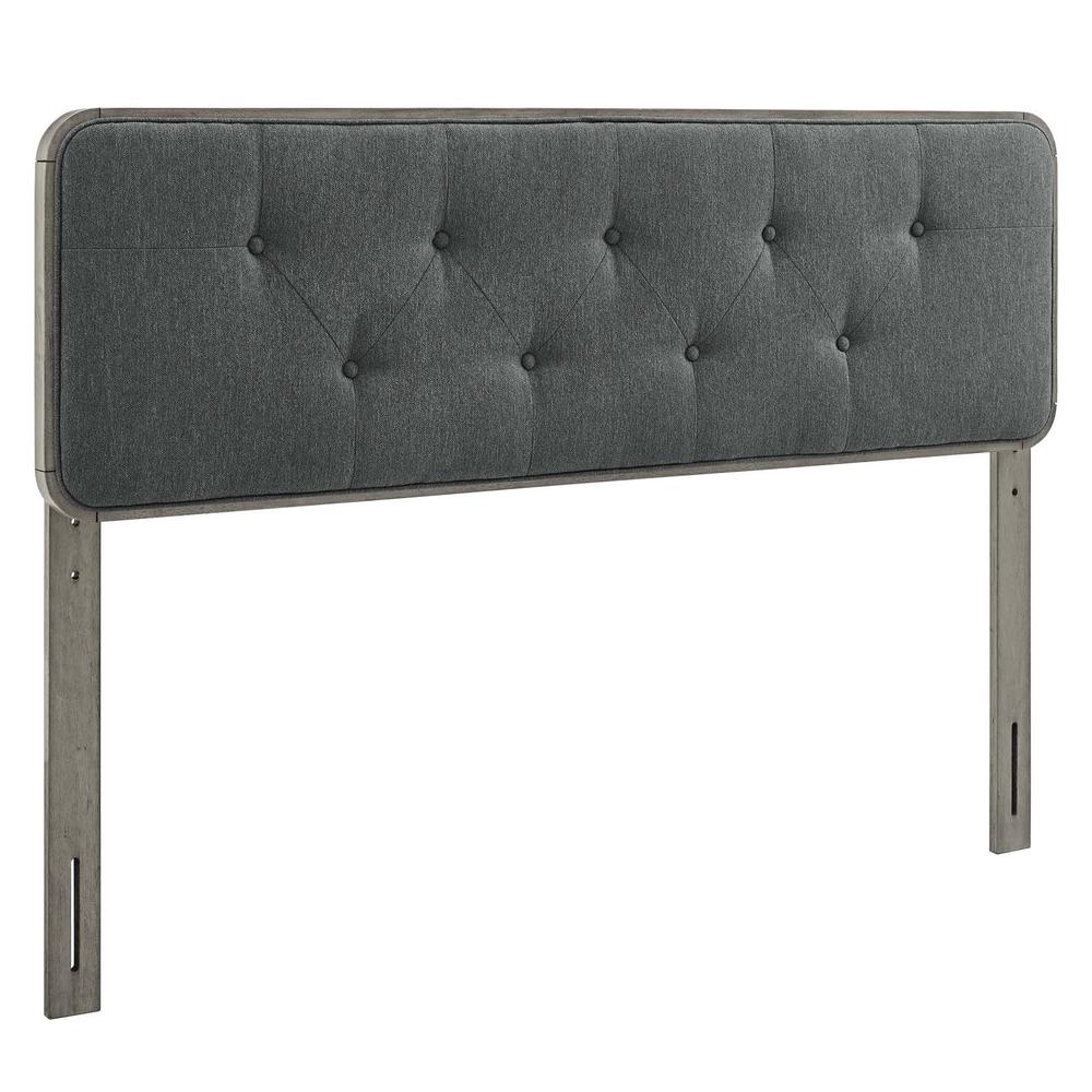 Collins Tufted Full Fabric and Wood Headboard - Gray Charcoal MOD-6233-GRY-CHA. Picture 1