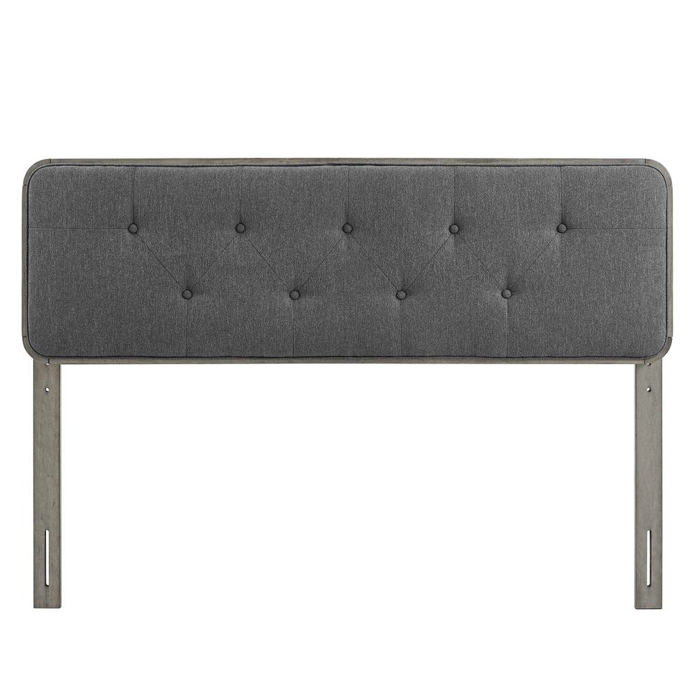 Collins Tufted Full Fabric and Wood Headboard - Gray Charcoal MOD-6233-GRY-CHA. Picture 2