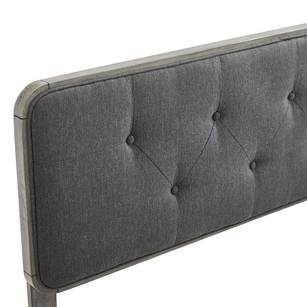Collins Tufted Full Fabric and Wood Headboard - Gray Charcoal MOD-6233-GRY-CHA. Picture 3