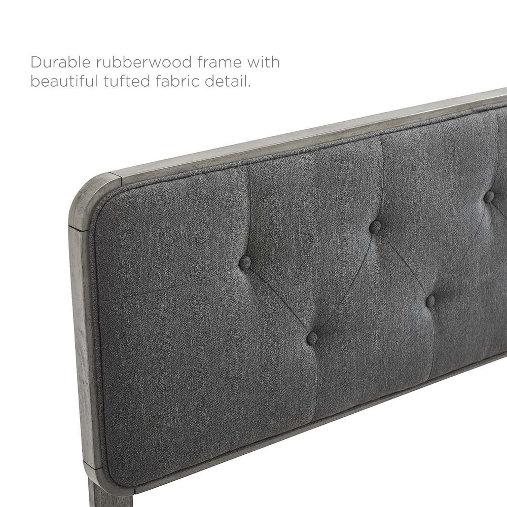 Collins Tufted Full Fabric and Wood Headboard - Gray Charcoal MOD-6233-GRY-CHA. Picture 4