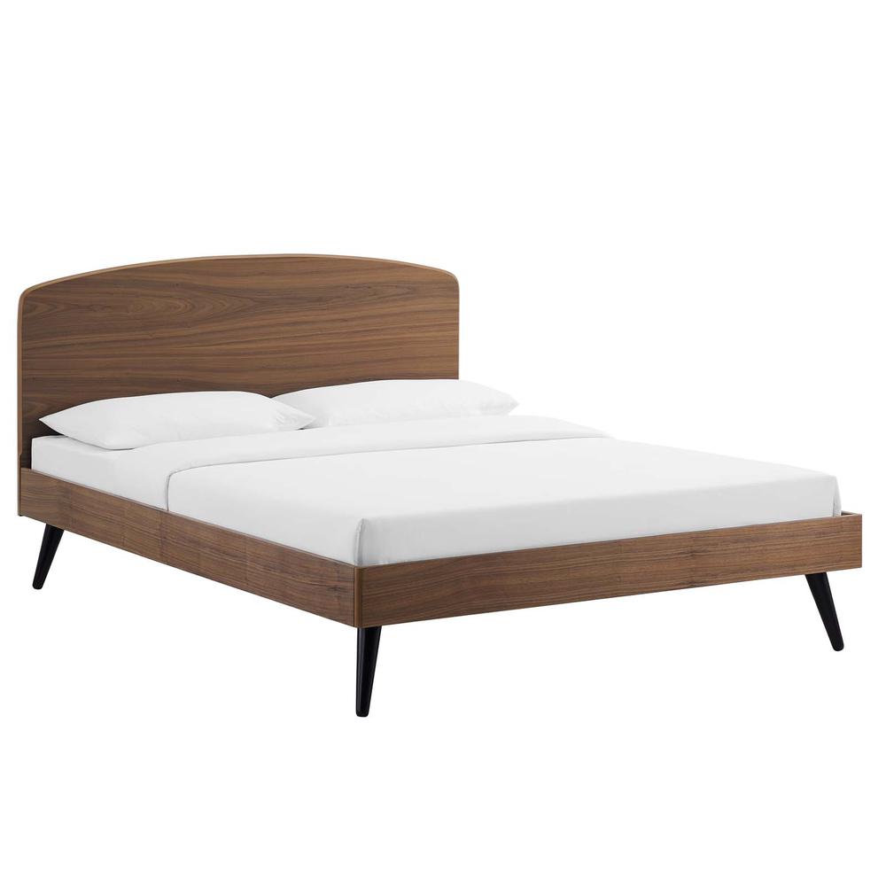 Bronwen Full Wood Platform Bed. Picture 1