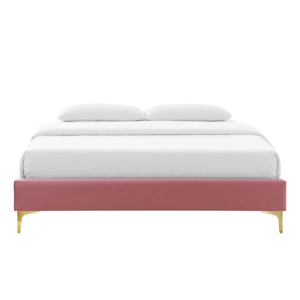 Sutton Queen Performance Velvet Bed Frame. Picture 4