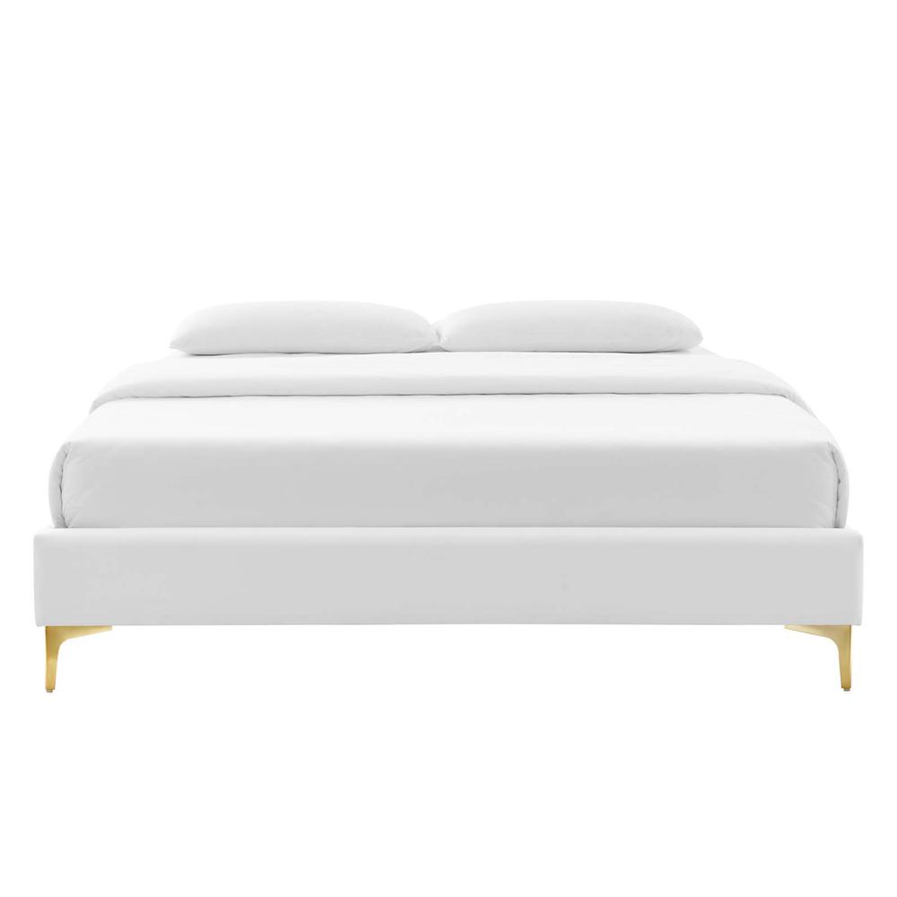Sutton Queen Performance Velvet Bed Frame. Picture 4