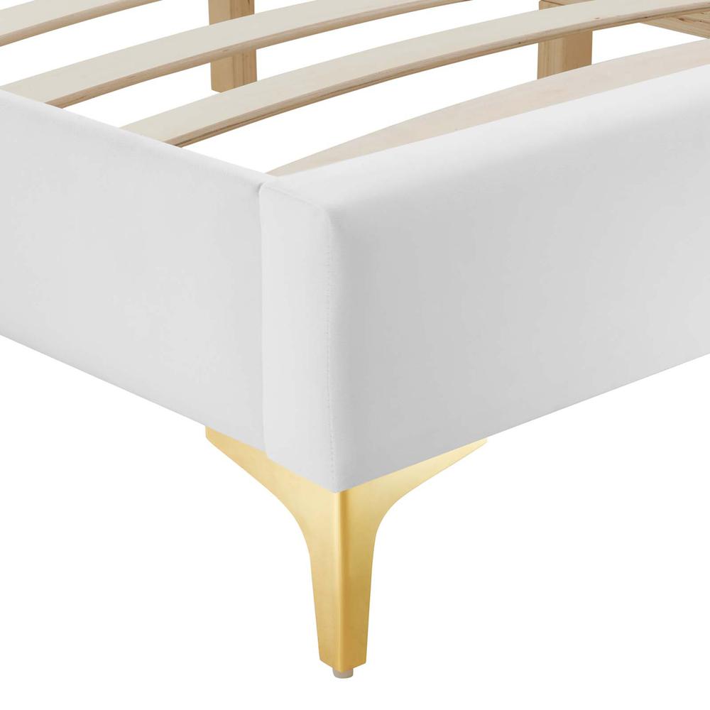 Sutton Queen Performance Velvet Bed Frame. Picture 5
