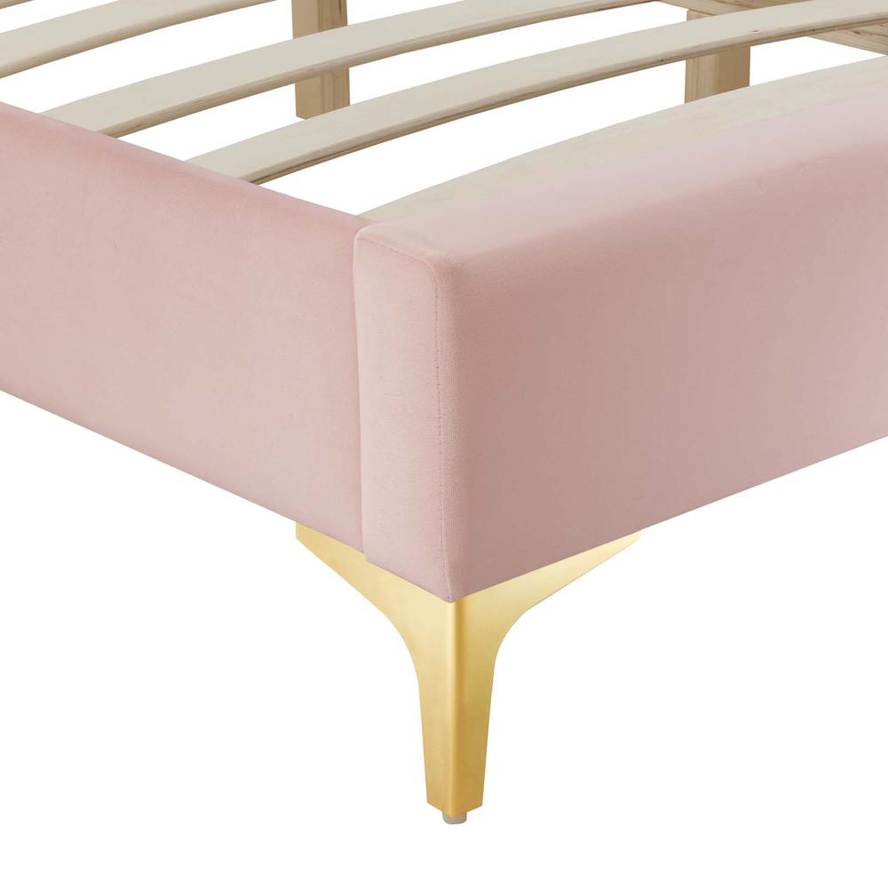 Sutton Twin Performance Velvet Bed Frame. Picture 5
