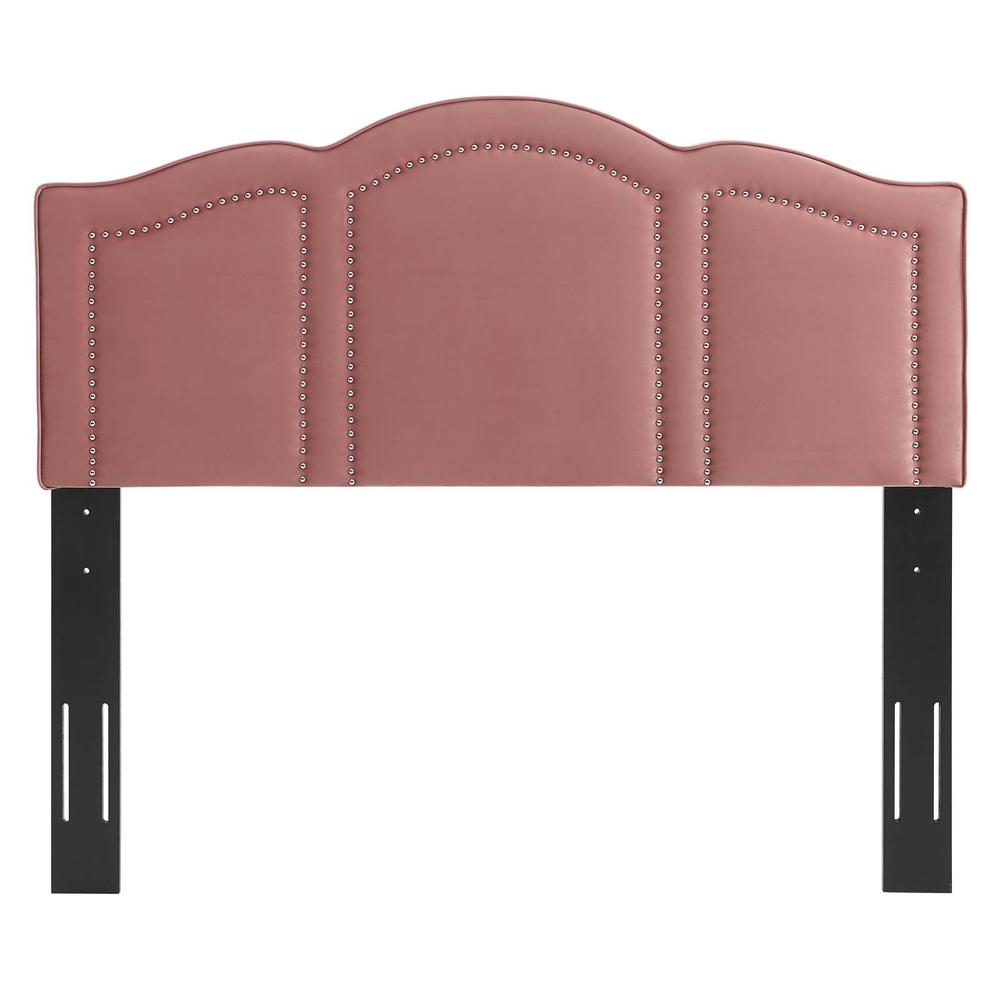 Cecilia Full/Queen Performance Velvet Headboard - Dusty Rose MOD-6309-DUS. Picture 2