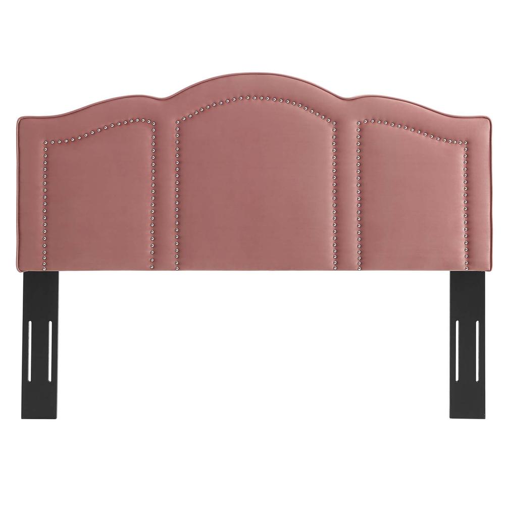 Cecilia Full/Queen Performance Velvet Headboard - Dusty Rose MOD-6309-DUS. Picture 3
