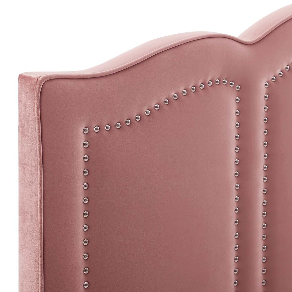 Cecilia Full/Queen Performance Velvet Headboard - Dusty Rose MOD-6309-DUS. Picture 4
