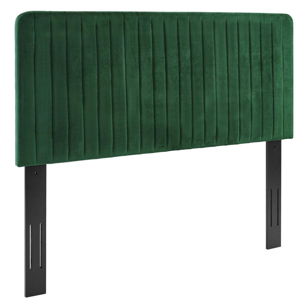 Milenna Channel Tufted Performance Velvet Twin Headboard. Picture 1