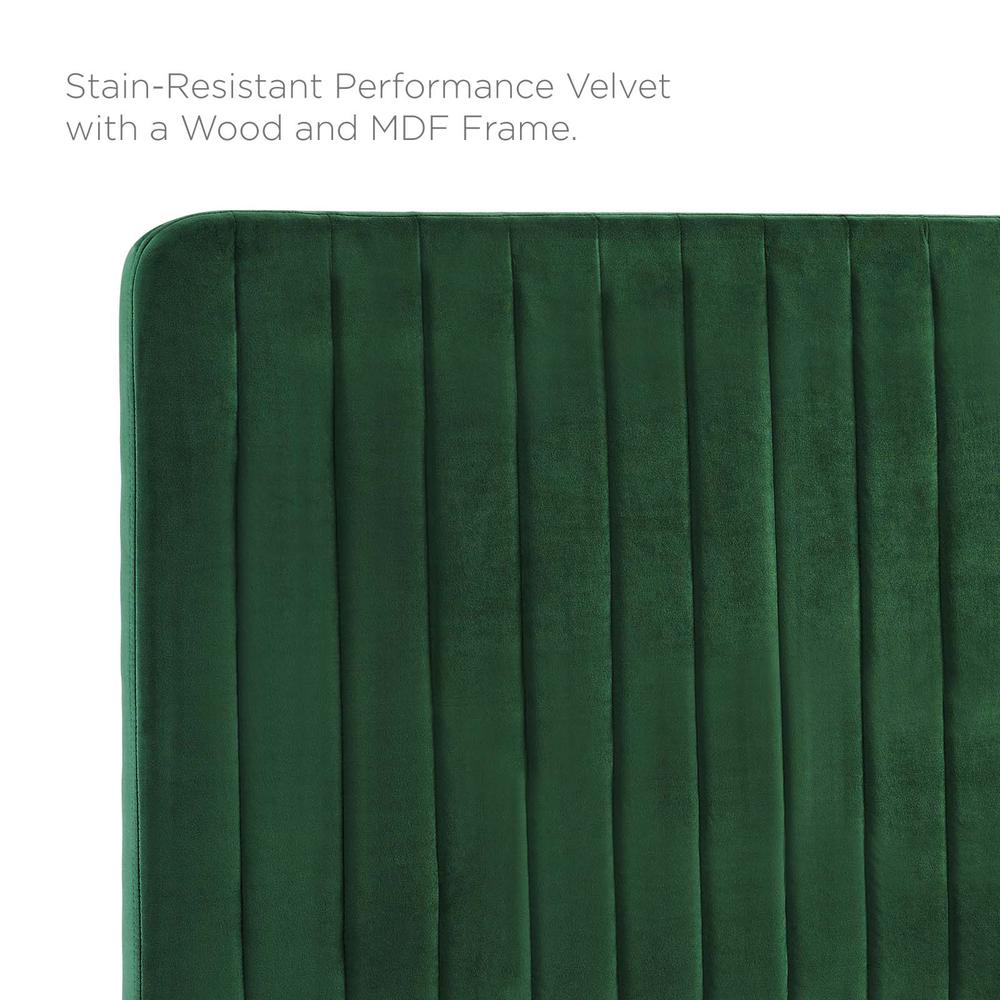 Milenna Channel Tufted Performance Velvet Twin Headboard. Picture 5