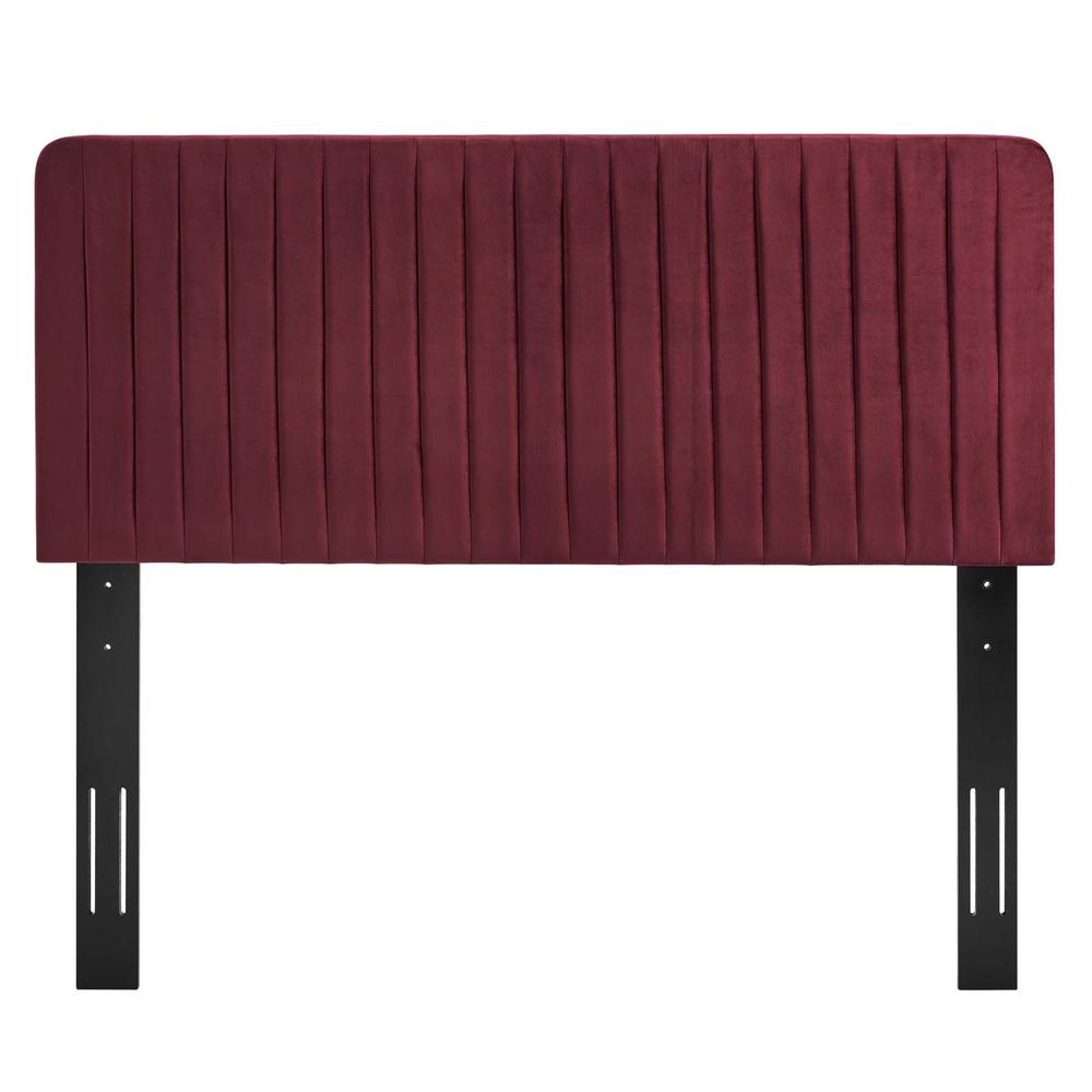 Milenna Channel Tufted Performance Velvet Twin Headboard. Picture 3