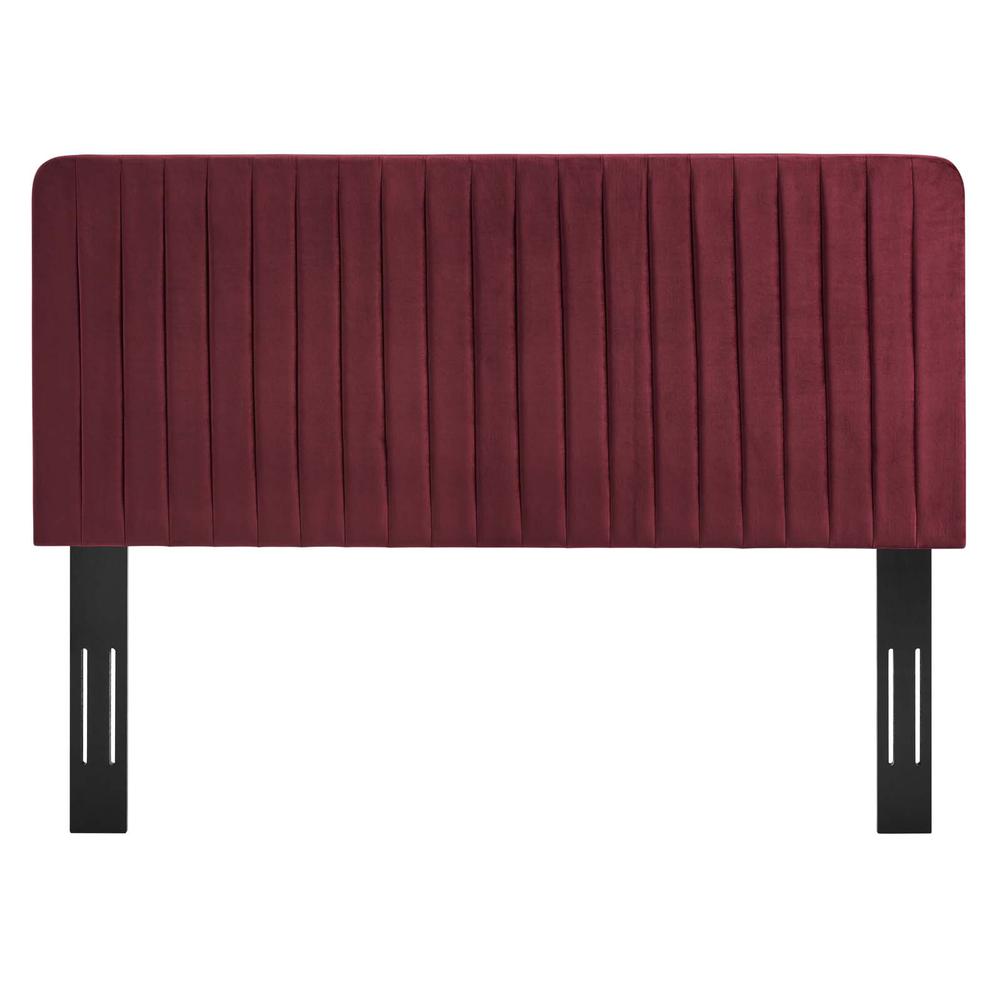 Milenna Channel Tufted Performance Velvet Twin Headboard. Picture 4