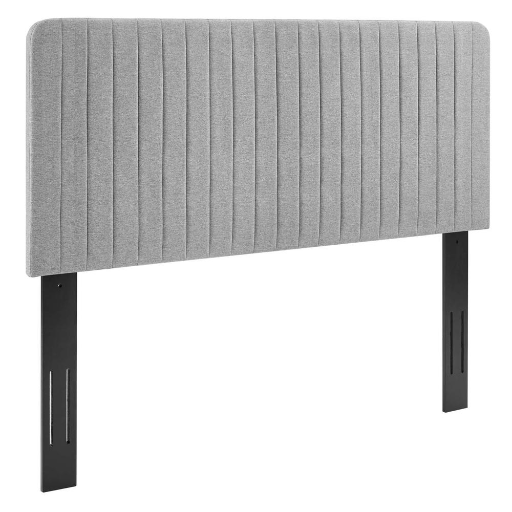 Milenna Channel Tufted Upholstered Fabric Twin Headboard. Picture 1
