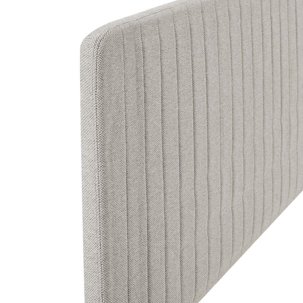 Milenna Channel Tufted Upholstered Fabric Full/Queen Headboard. Picture 2