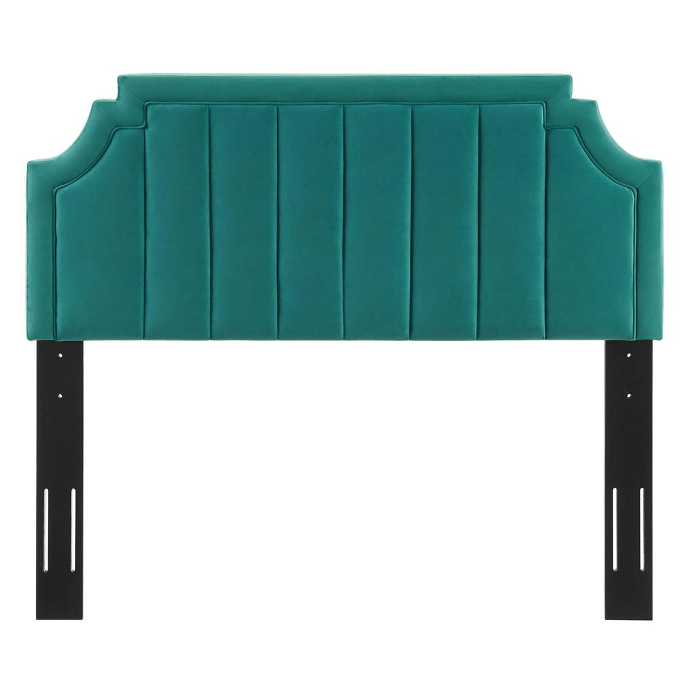 Alyona Channel Tufted Performance Velvet Full/Queen Headboard - Teal MOD-6347-TEA. Picture 2