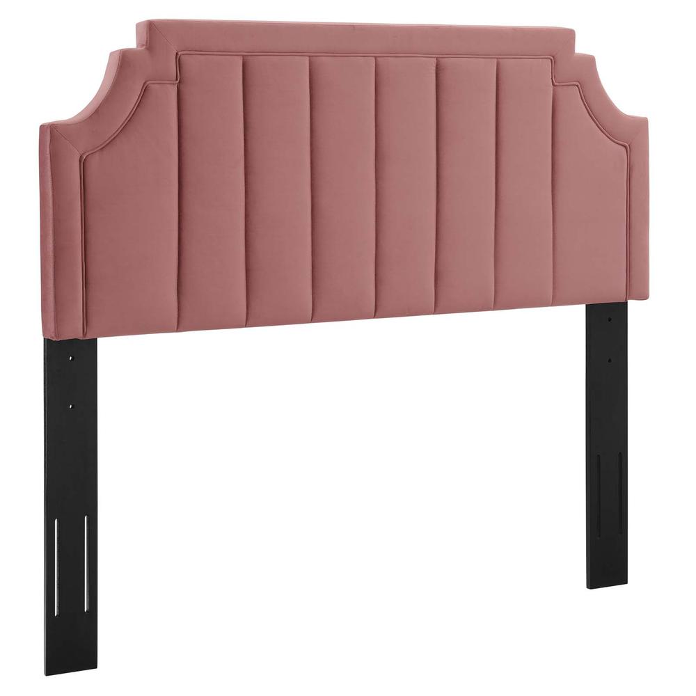 Alyona Channel Tufted Performance Velvet King/California King Headboard - Dusty Rose MOD-6348-DUS. Picture 1