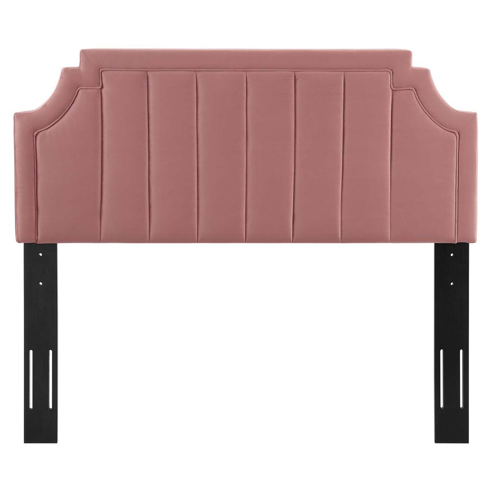 Alyona Channel Tufted Performance Velvet King/California King Headboard - Dusty Rose MOD-6348-DUS. Picture 2