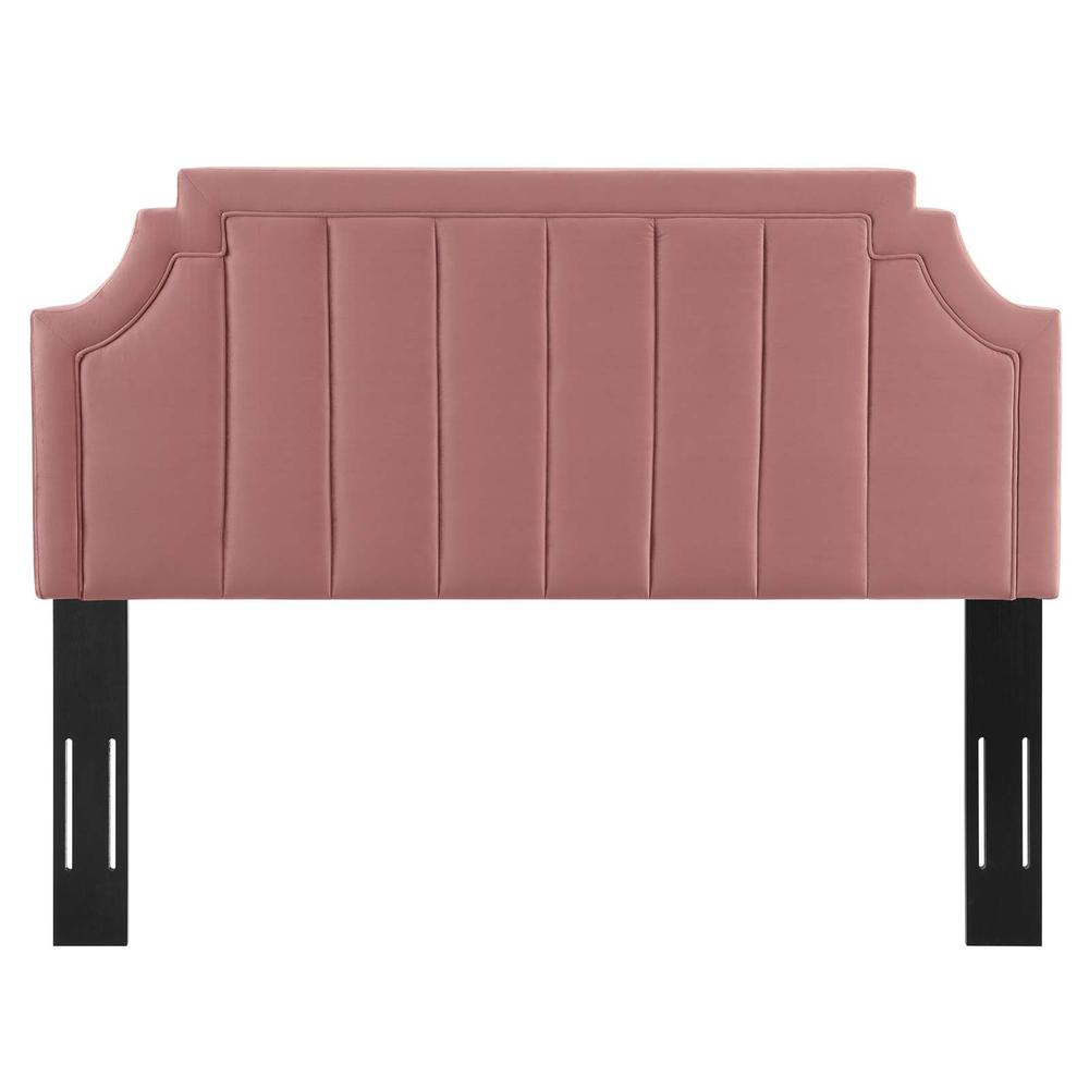 Alyona Channel Tufted Performance Velvet King/California King Headboard - Dusty Rose MOD-6348-DUS. Picture 3
