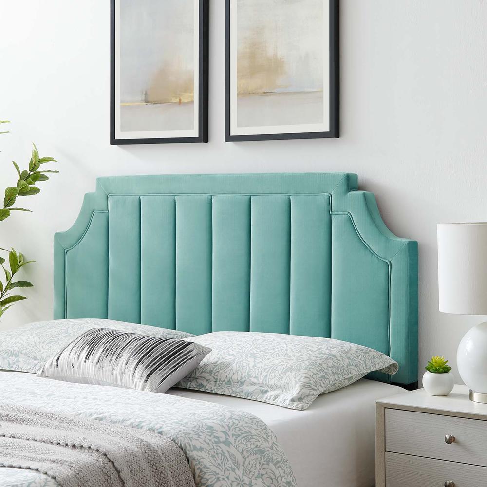 Alyona Channel Tufted Performance Velvet King/California King Headboard. Picture 9