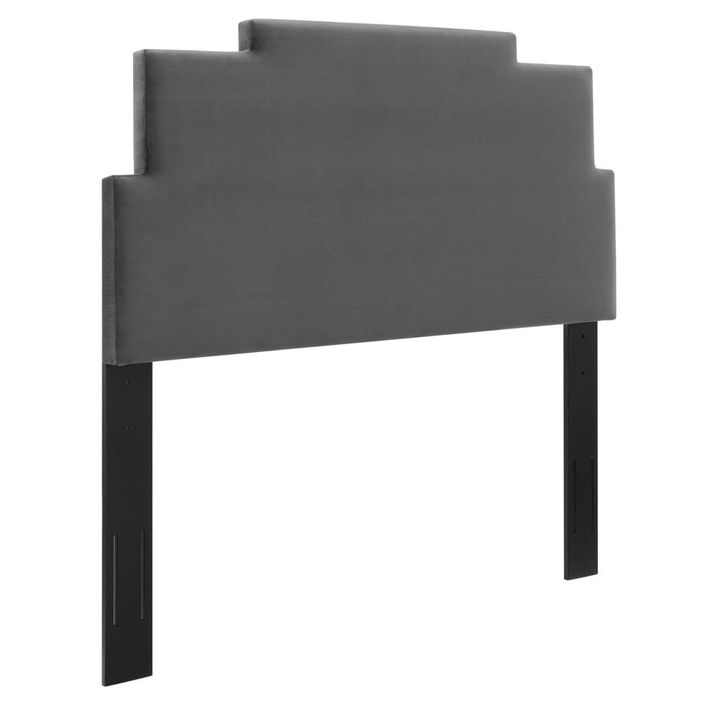Kasia Performance Velvet Twin Headboard - Charcoal MOD-6355-CHA. The main picture.