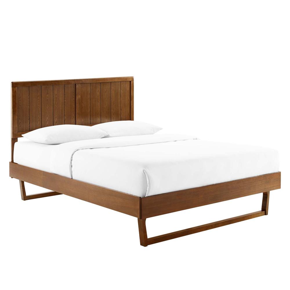 Alana Queen Wood Platform Bed With Angular Frame. Picture 1