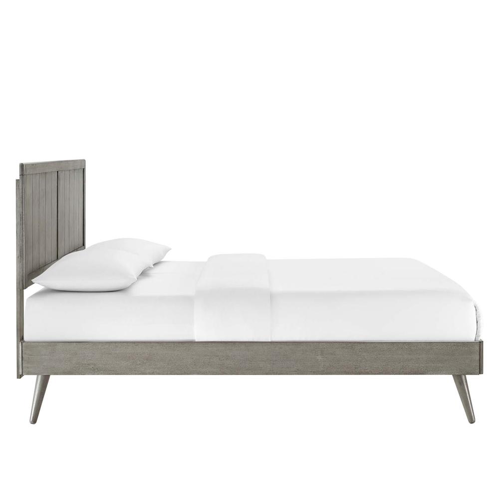 Alana Queen Wood Platform Bed With Splayed Legs. Picture 3