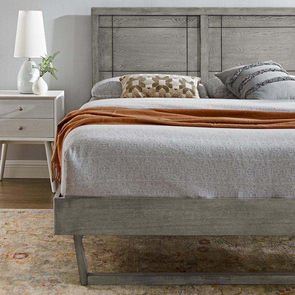 Marlee Queen Wood Platform Bed With Angular Frame. Picture 9