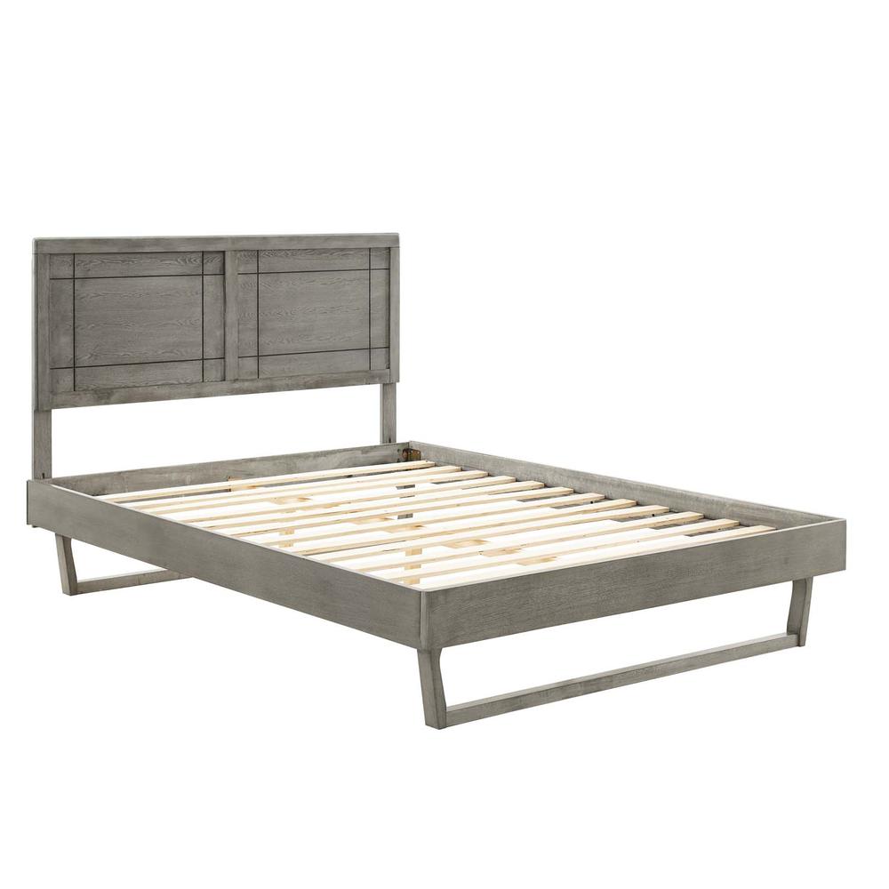 Marlee Queen Wood Platform Bed With Angular Frame. Picture 2