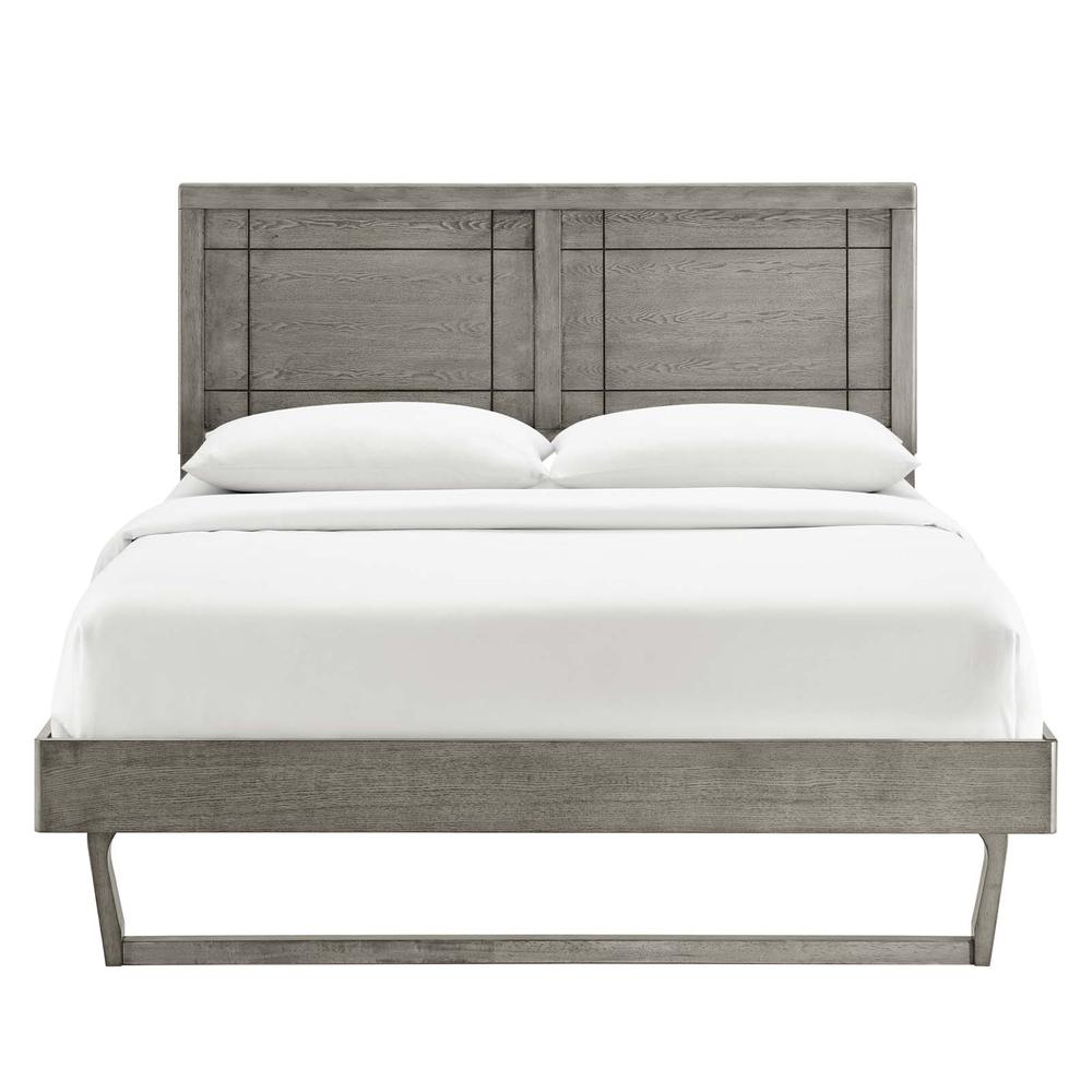 Marlee Queen Wood Platform Bed With Angular Frame. Picture 4