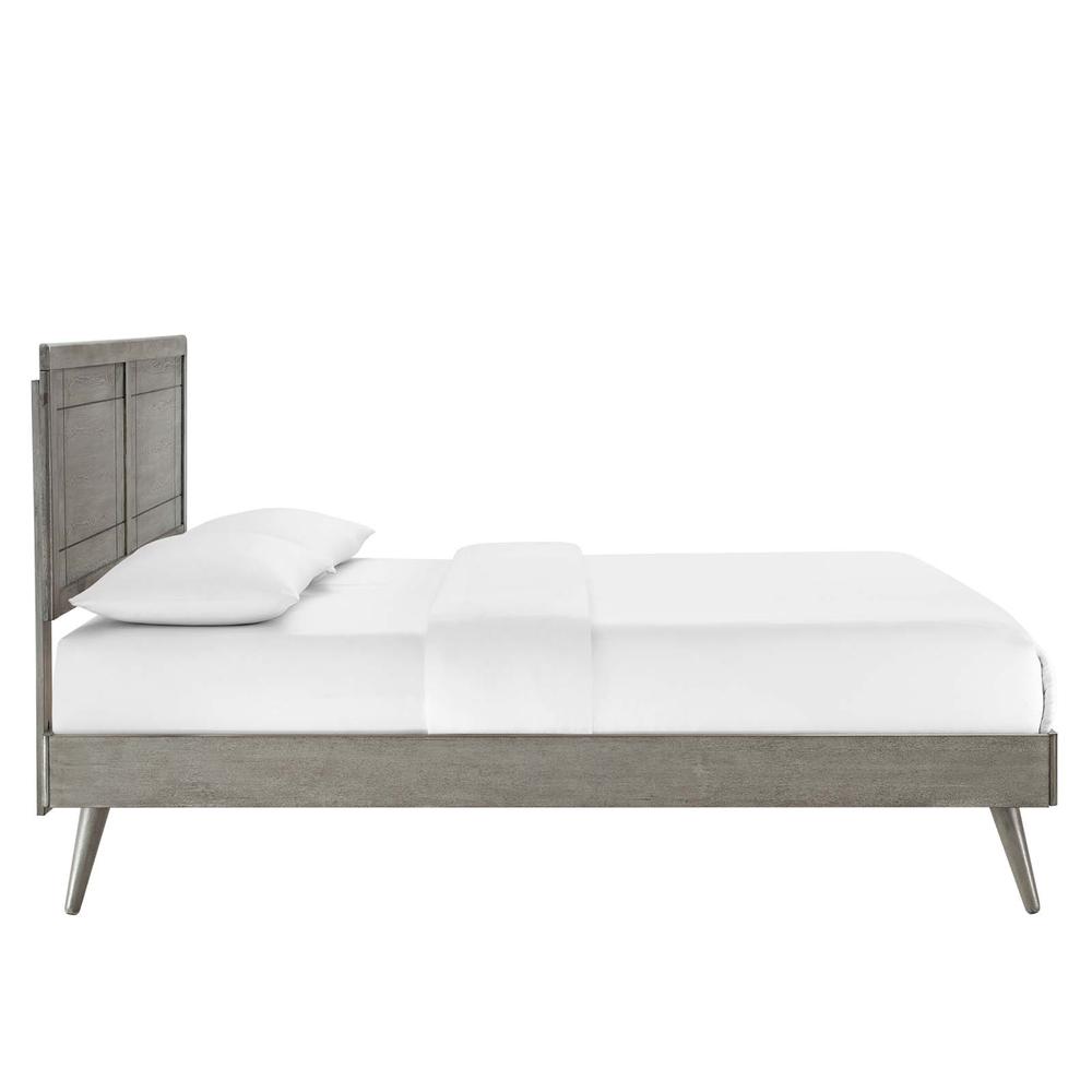 Marlee Queen Wood Platform Bed With Splayed Legs. Picture 3