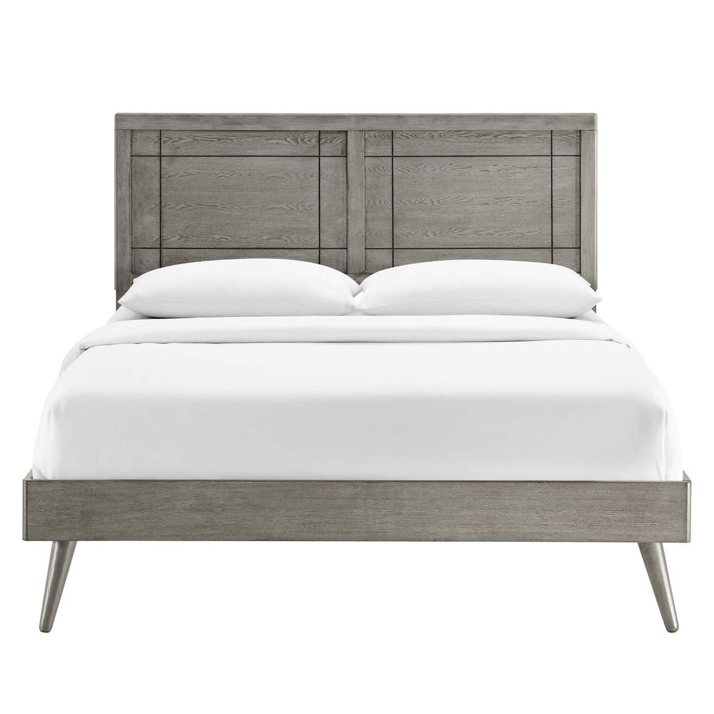 Marlee Queen Wood Platform Bed With Splayed Legs. Picture 4