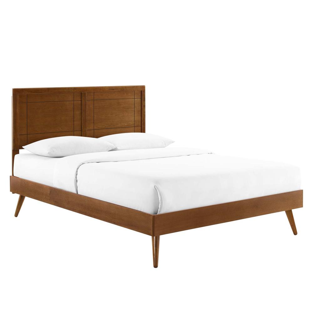 Marlee Queen Wood Platform Bed With Splayed Legs. Picture 1