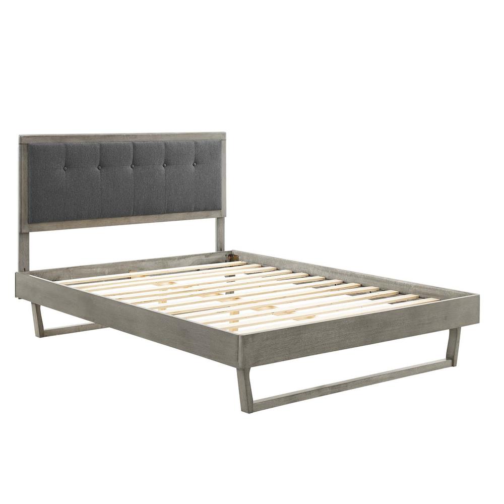 Willow Queen Wood Platform Bed With Angular Frame. Picture 2