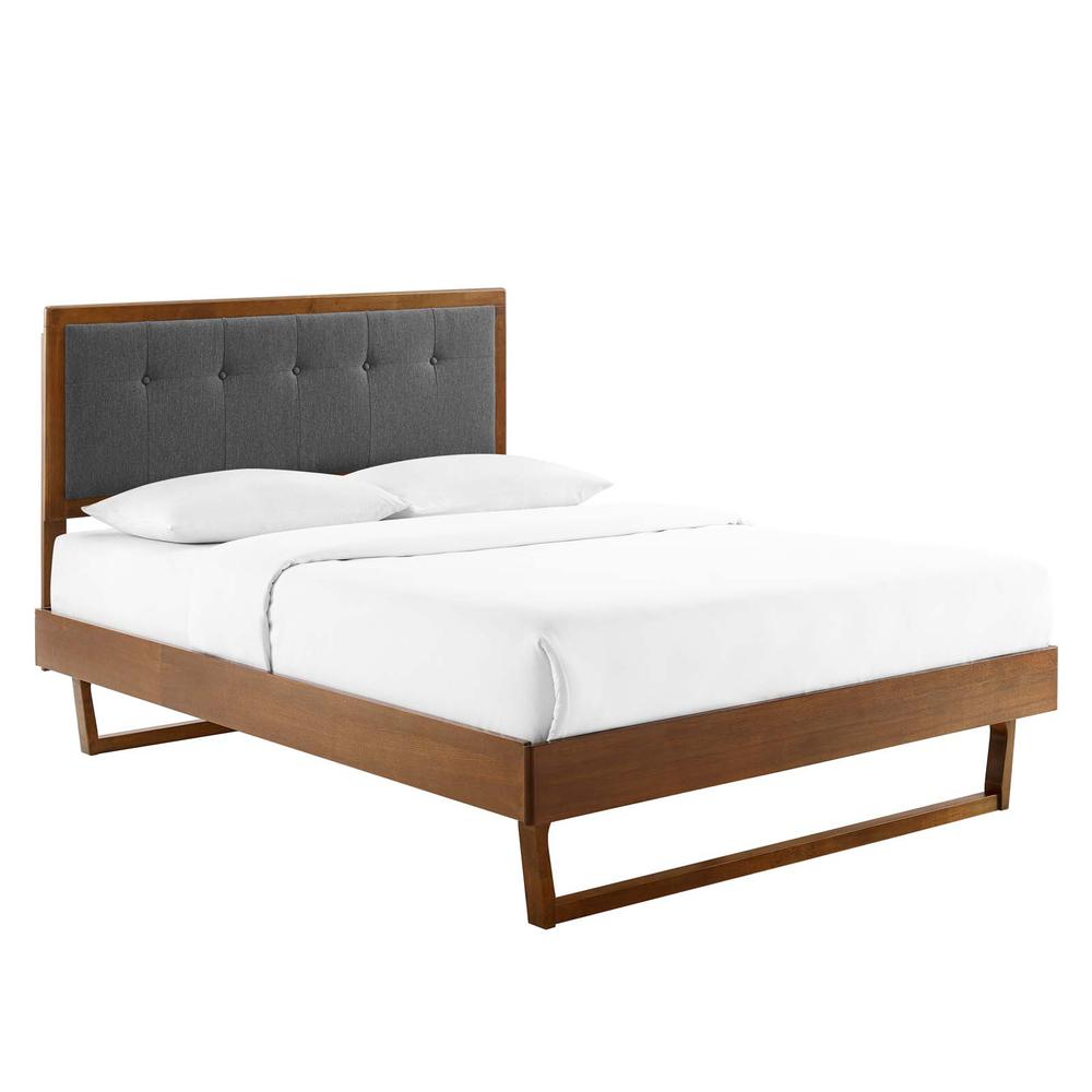 Willow Queen Wood Platform Bed With Angular Frame. Picture 1