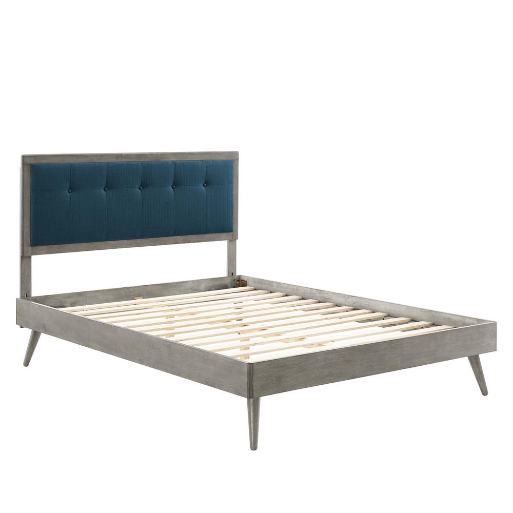 Willow Queen Wood Platform Bed With Splayed Legs. Picture 2