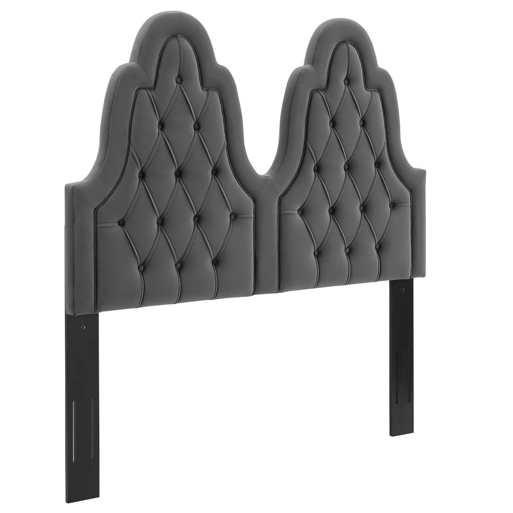 Augustine Tufted Performance Velvet Twin Headboard - Charcoal MOD-6413-CHA. The main picture.