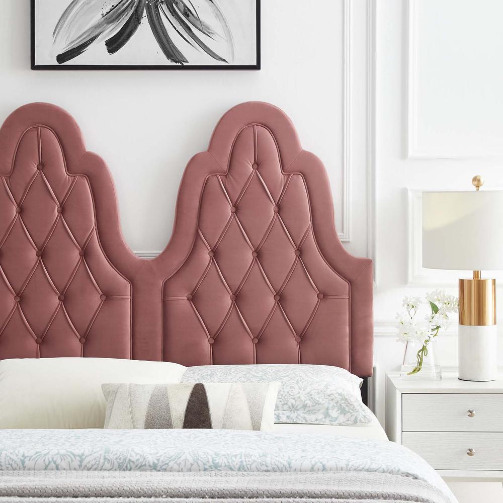 Augustine Tufted Performance Velvet Twin Headboard - Dusty Rose MOD-6413-DUS. Picture 8