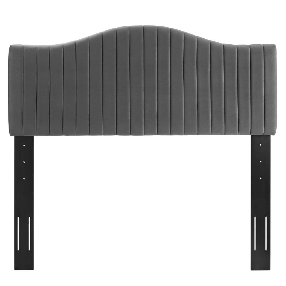 Brielle Channel Tufted Performance Velvet Twin Headboard. Picture 2