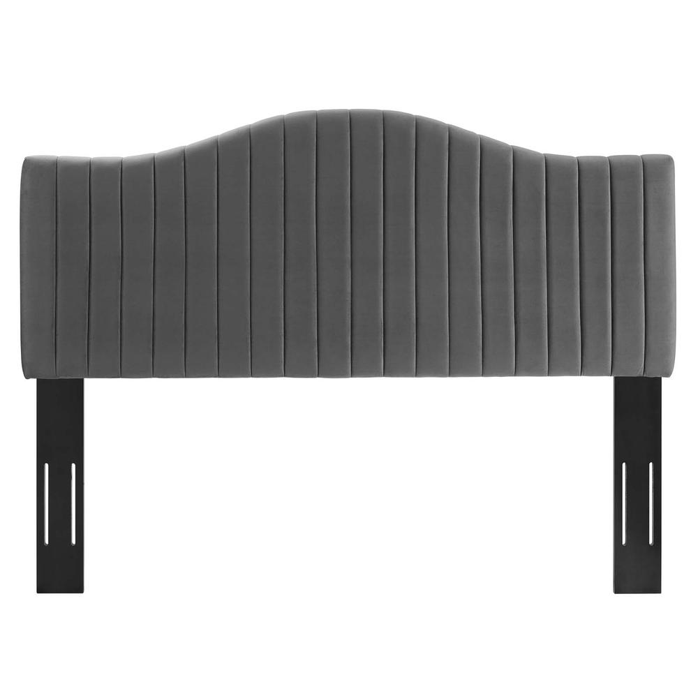 Brielle Channel Tufted Performance Velvet Twin Headboard. Picture 3