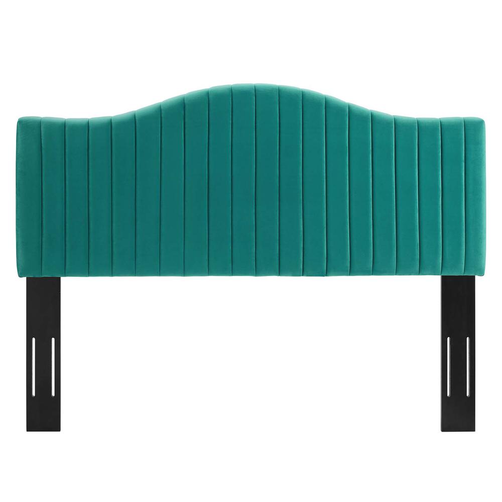 Brielle Channel Tufted Performance Velvet Twin Headboard. Picture 3