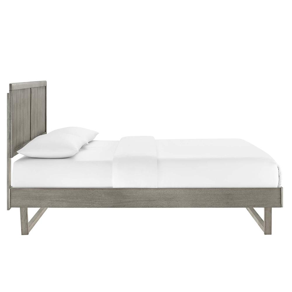 Alana King Wood Platform Bed With Angular Frame. Picture 3