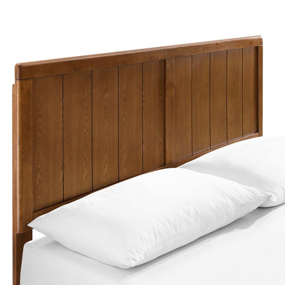 Alana King Wood Platform Bed With Angular Frame. Picture 5