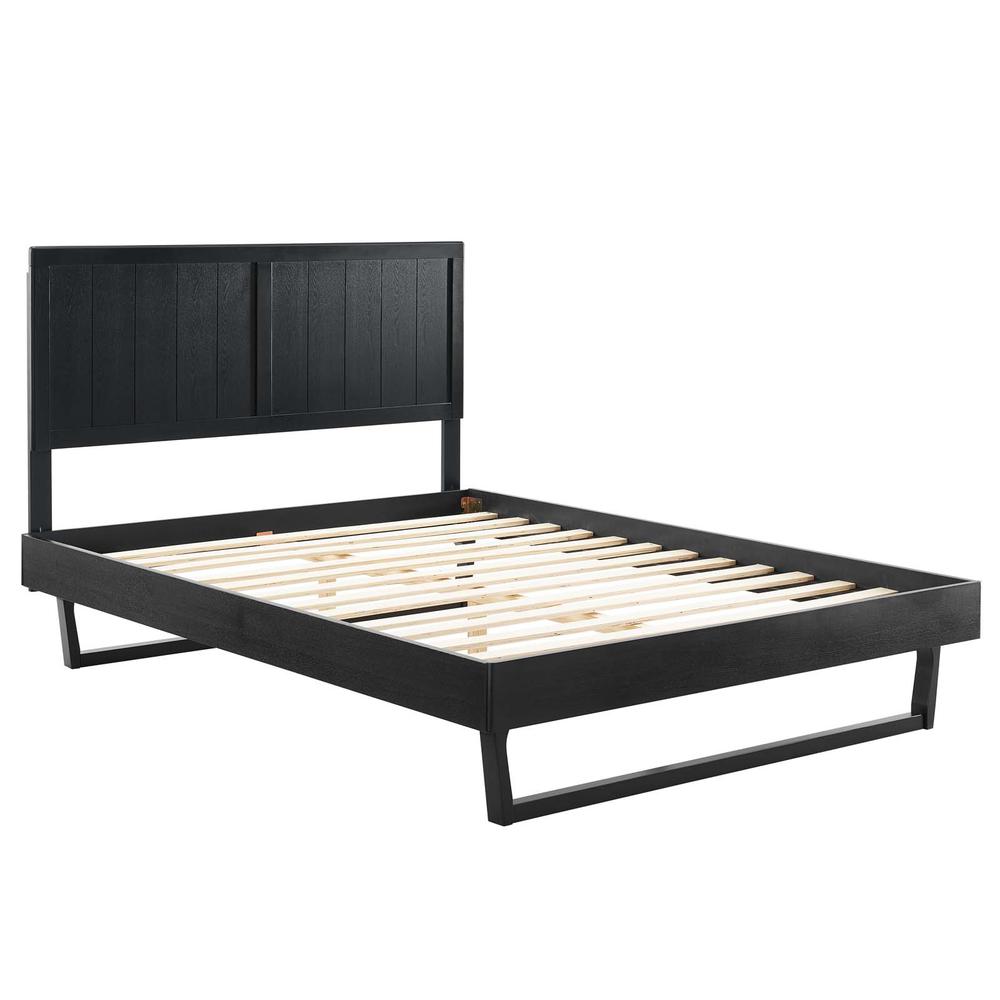 Alana Twin Wood Platform Bed With Angular Frame. Picture 2