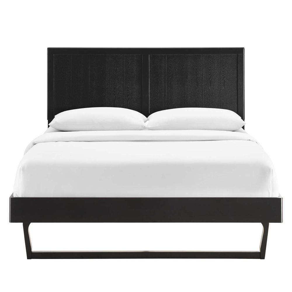 Alana Twin Wood Platform Bed With Angular Frame. Picture 4