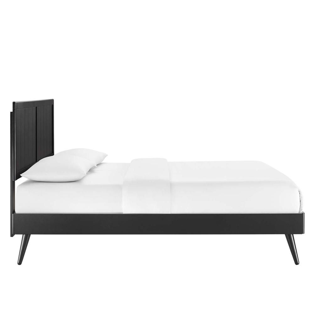 Alana Full Wood Platform Bed With Splayed Legs. Picture 3