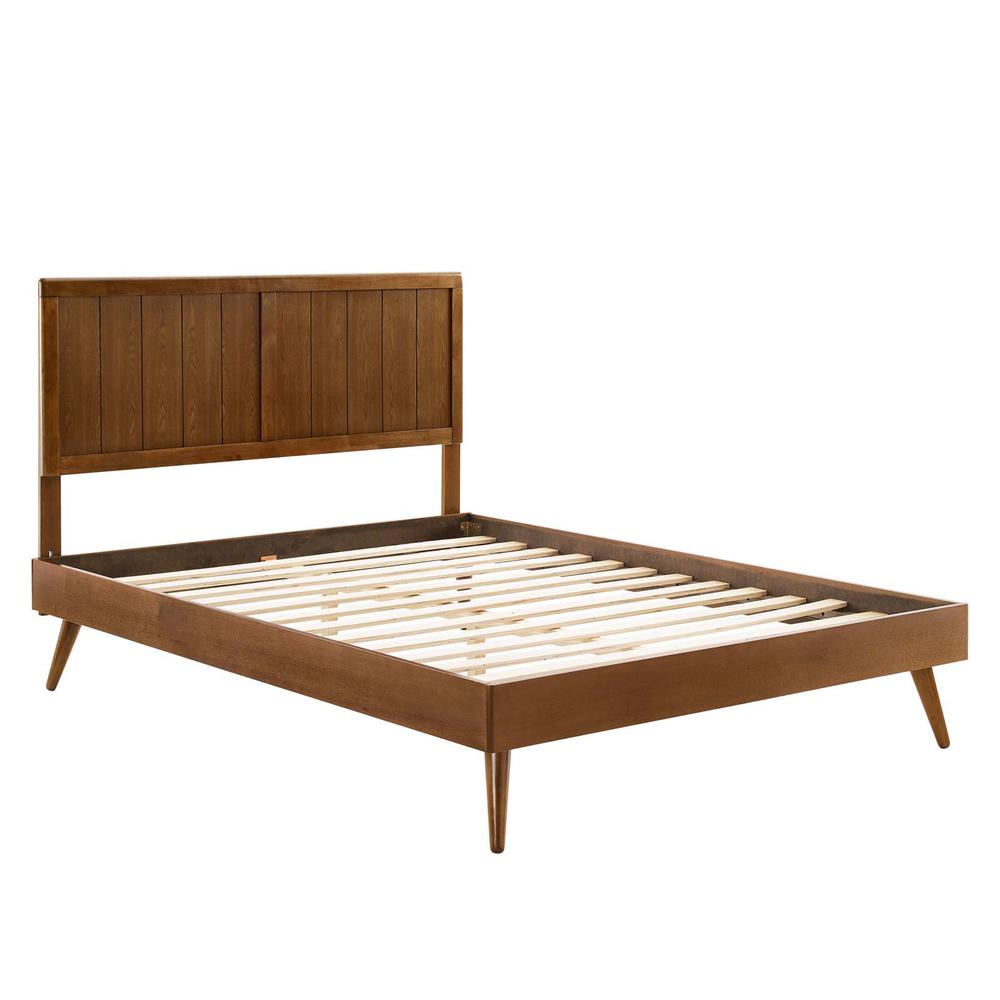 Alana Full Wood Platform Bed With Splayed Legs. Picture 2