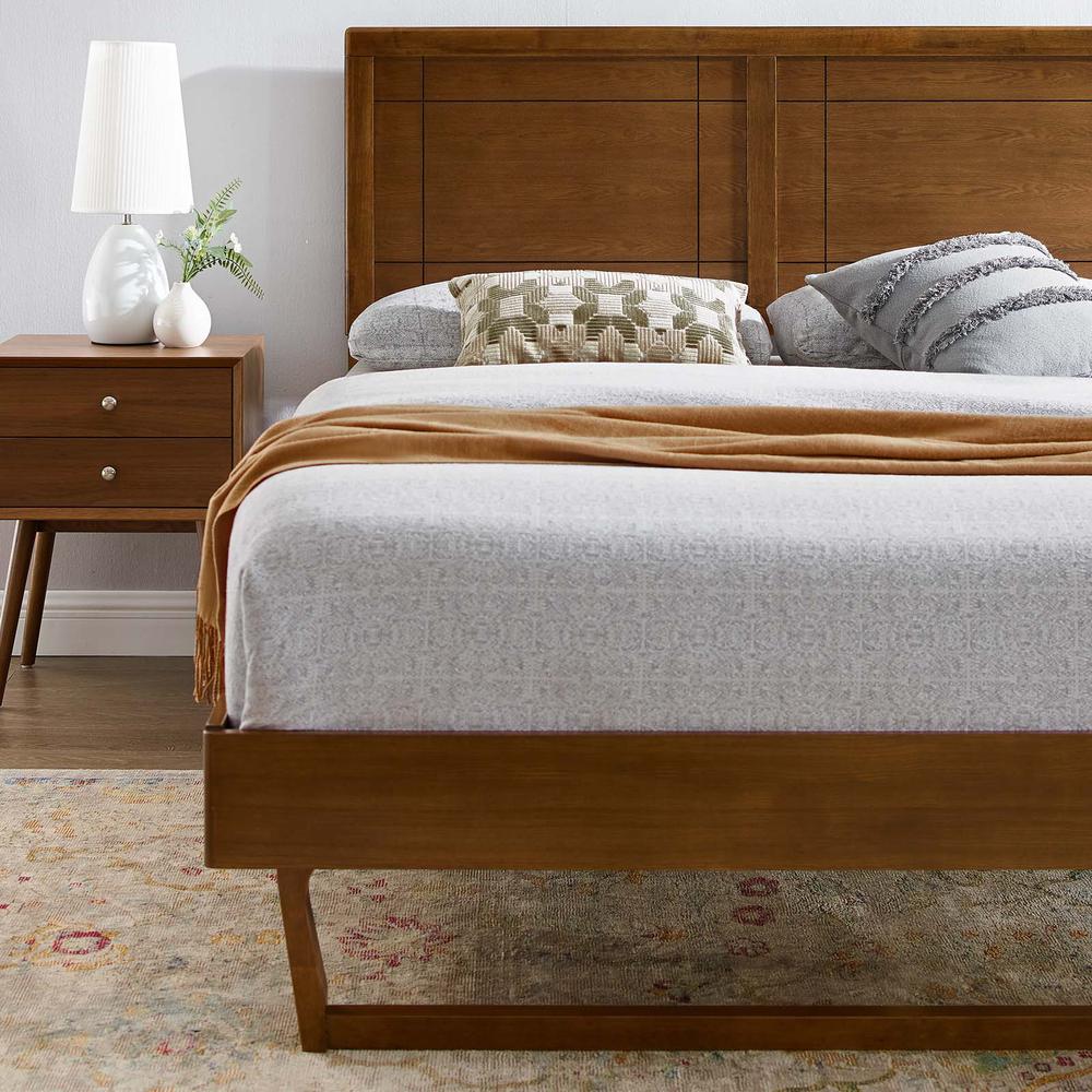 Marlee Full Wood Platform Bed With Angular Frame. Picture 9